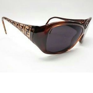 Brown Logo Fendi Eyeglasses Frames Only